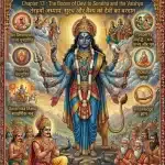 Durga Saptashati Chapter 13 Cover: Devi Durga granting boons to King Suratha for his kingdom and Merchant Samadhi for ultimate spiritual knowledge.