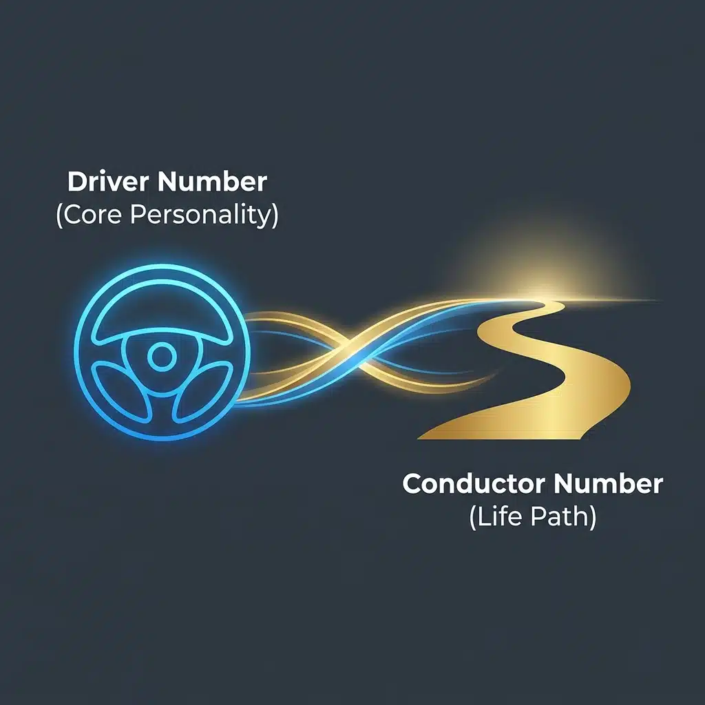 A glowing golden key and a celestial birth chart wheel with numbers 1 to 9, symbolizing customized numerology remedies for energy balancing.